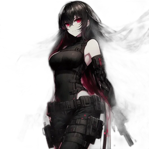 weapon, concept art, fantasy art, anime, pixel art, dark, red, monochrome transparent PNG cut-out