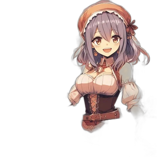dress, hat, weapon, staff, anime, pixel art, fantasy art, concept art transparent PNG cut-out