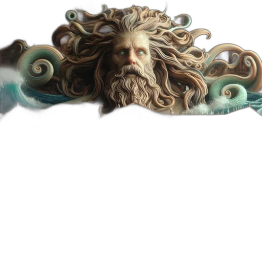 hair, mask, creature, crown, fantasy art, concept art, 3d render, photorealistic transparent PNG cut-out