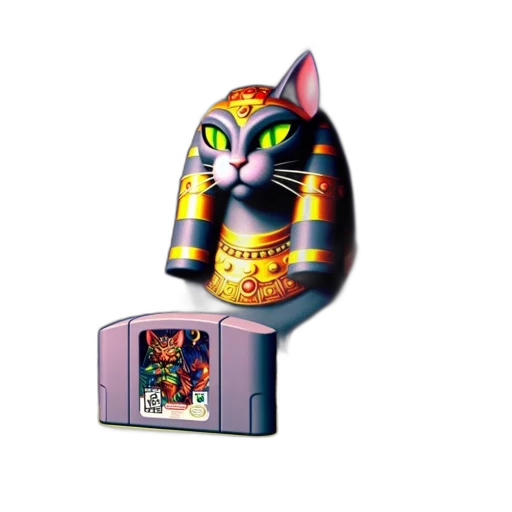 robot, mask, animal, weapon, vaporwave, pixel art, concept art, 3d render transparent PNG cut-out