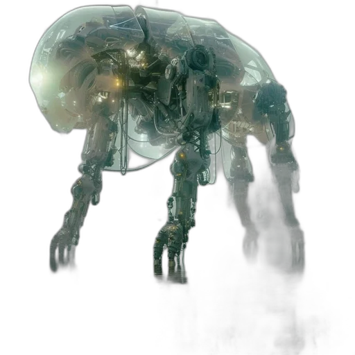 robot, creature, animal, weapon, concept art, 3d render, cyberpunk, fantasy art transparent PNG cut-out