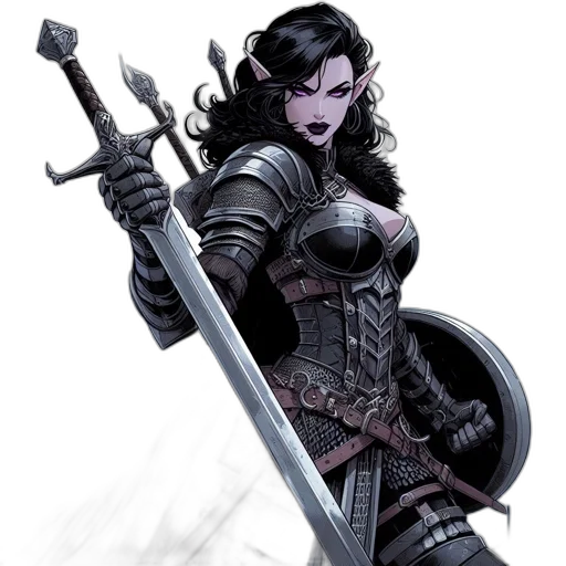 sword, weapon, fantasy art, comic book art, concept art, pixel art, dark, monochrome transparent PNG cut-out