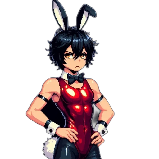 dress, animal, weapon, pixel art, anime, cartoon, concept art, pixel transparent PNG cut-out