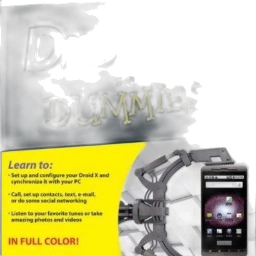 droid, dummies, book, cover, featuring, smartphone, yellow, black transparent PNG cut-out