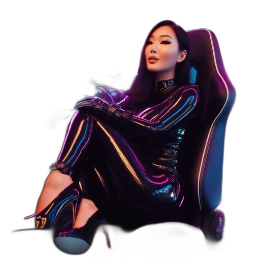 furniture, dress, robot, jacket, cyberpunk, concept art, pixel art, vaporwave transparent PNG cut-out