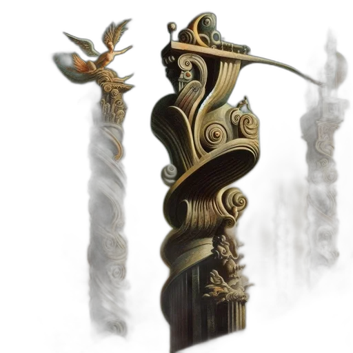 dragon, staff, crown, jewelry, concept art, fantasy art, 3d render, photorealistic transparent PNG cut-out