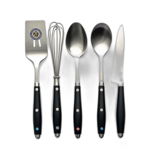 food, weapon, staff, set, kitchen, utensils, displayed, white transparent PNG cut-out