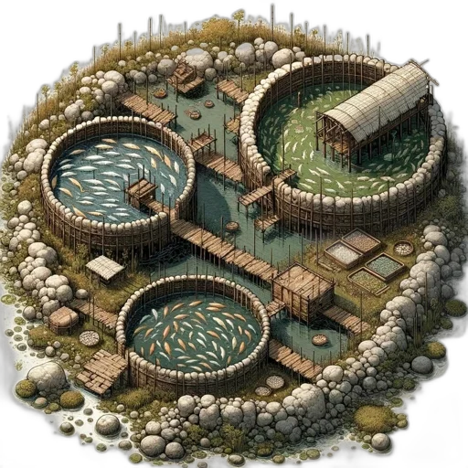 building, jewelry, concept art, 3d render, fantasy art, photorealistic, underwater, earth tones transparent PNG cut-out