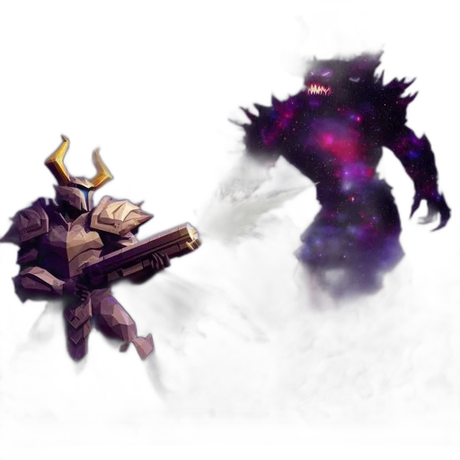 concept art, fantasy art, pixel art, comic book art, dark, epic, confrontation, takes transparent PNG cut-out