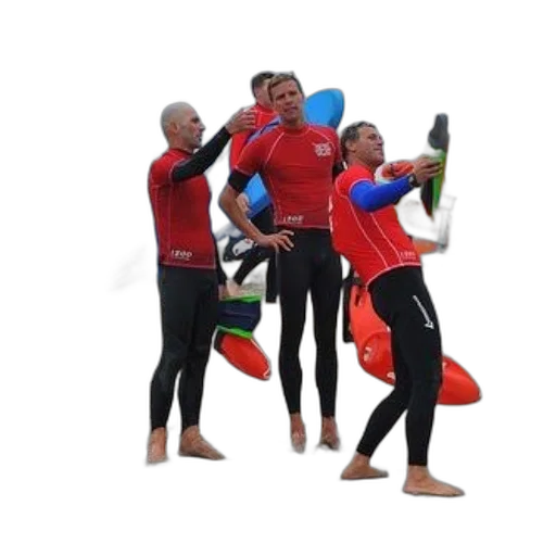 staff, underwater, group, men, red, shirts, black, wetsuits transparent PNG cut-out