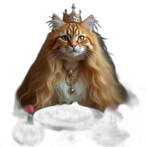 crown, jewelry, animal, staff, concept art, fantasy art, photorealistic, pixel art transparent PNG cut-out
