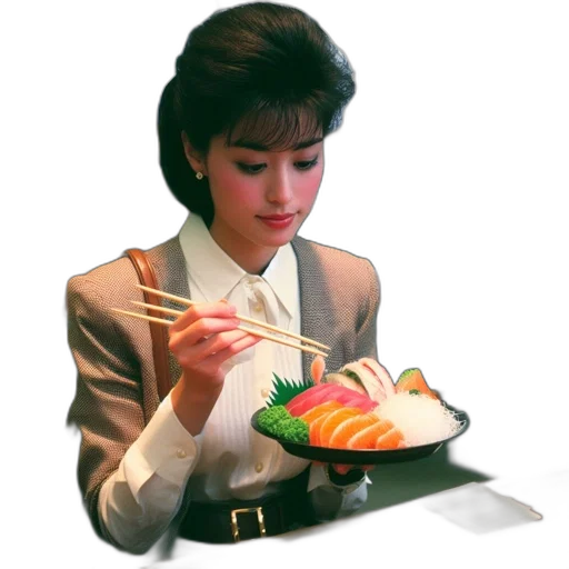 food, robot, jacket, staff, vaporwave, photorealistic, oil painting, concept art transparent PNG cut-out