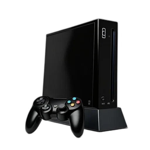 weapon, 3d render, black, nintendo, wii, console, remote, controller transparent PNG cut-out