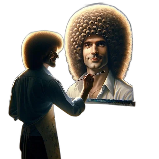 hair, face, jacket, hat, photorealistic, oil painting, concept art, cartoon transparent PNG cut-out