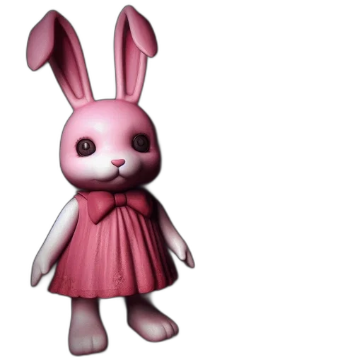 dress, animal, creature, 3d render, concept art, pixel art, cartoon, pink transparent PNG cut-out