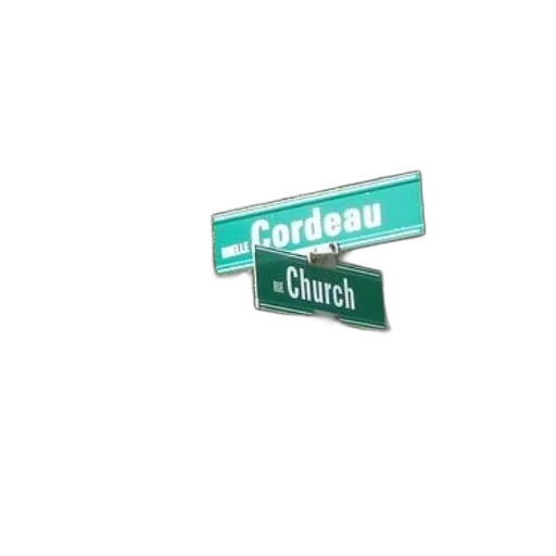 3d render, city street, street, sign, intersection, cordeau, church, streets transparent PNG cut-out
