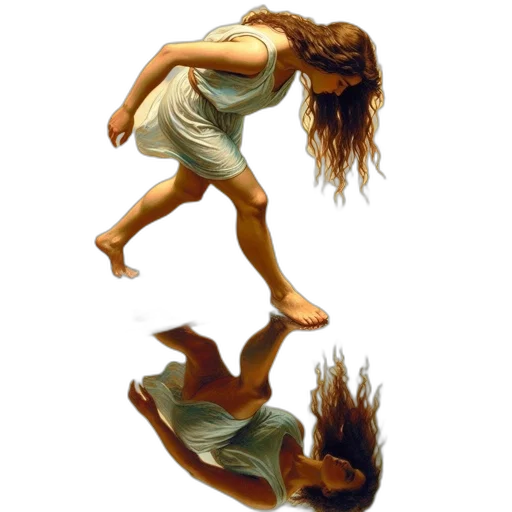 hair, creature, concept art, photorealistic, oil painting, pixel art, fire, underwater transparent PNG cut-out