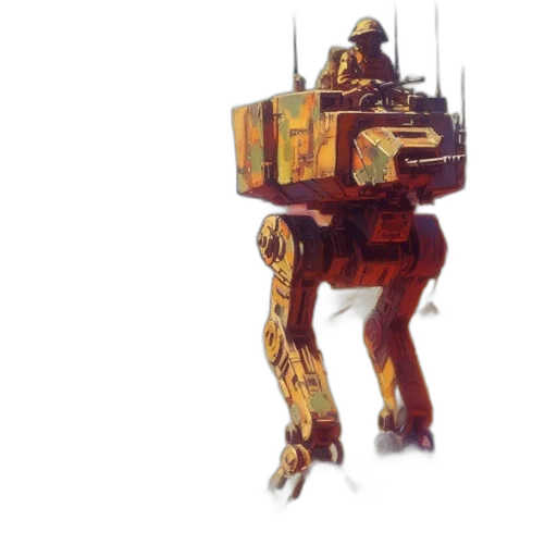 robot, animal, creature, weapon, concept art, 3d render, fantasy art, watercolor transparent PNG cut-out