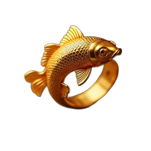 jewelry, animal, crown, 3d render, photorealistic, concept art, underwater, golden transparent PNG cut-out