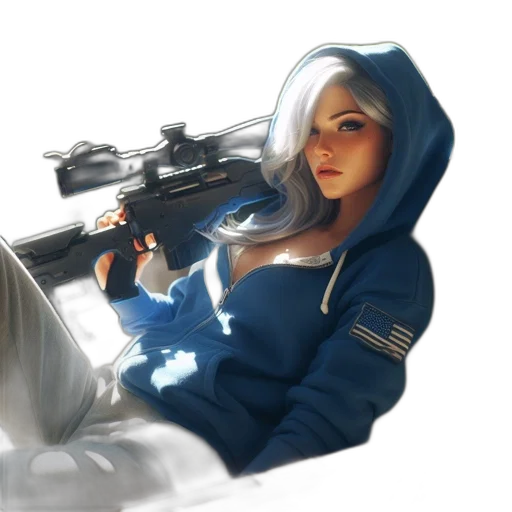 weapon, jacket, concept art, pixel art, comic book art, 3d render, outer space, blue transparent PNG cut-out