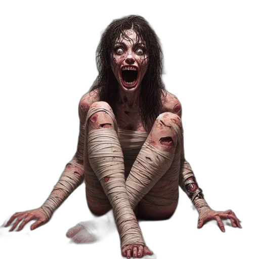 creature, face, mask, concept art, fantasy art, 3d render, photorealistic, anguished transparent PNG cut-out