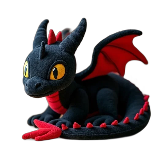 dragon, creature, animal, 3d render, concept art, fantasy art, pixel art, plush transparent PNG cut-out