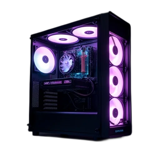 robot, cyberpunk, 3d render, vaporwave, concept art, neon, dark, colorful transparent PNG cut-out