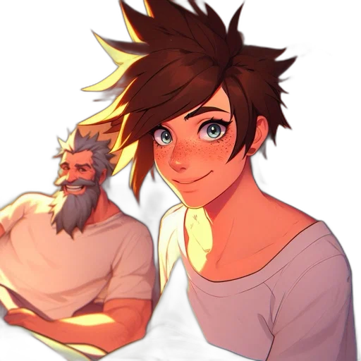 staff, face, hair, concept art, anime, cartoon, pixel art, fire transparent PNG cut-out