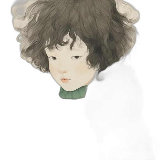 mask, face, hair, creature, watercolor, anime, fantasy art, photorealistic transparent PNG cut-out