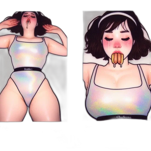 dress, creature, watercolor, concept art, vaporwave, cartoon, pastel, neon transparent PNG cut-out