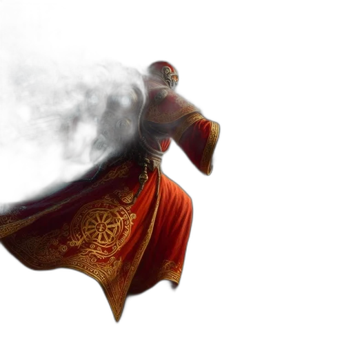 dress, sword, dragon, mask, concept art, 3d render, fantasy art, photorealistic transparent PNG cut-out