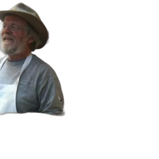 hat, staff, face, jacket, photorealistic, man, cowboy, apron transparent PNG cut-out