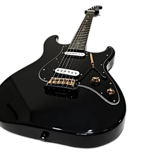 weapon, 3d render, photorealistic, close-up, image, black, electric, guitar transparent PNG cut-out