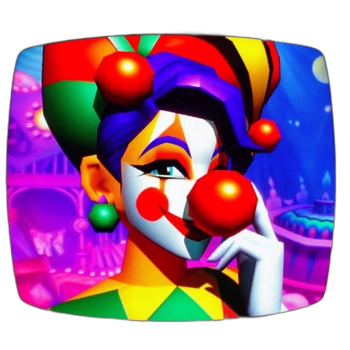 face, mask, photorealistic, concept art, 3d render, fantasy art, animated, clown transparent PNG cut-out