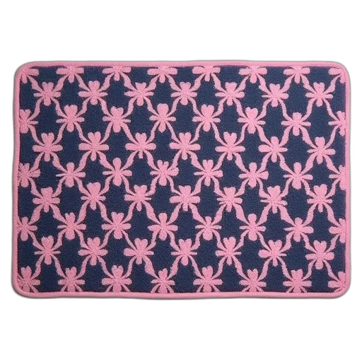 floral, lattice, navy, pink transparent PNG cut-out