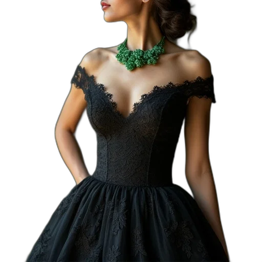 dress, jewelry, crown, photorealistic transparent PNG cut-out