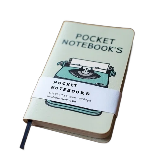 jacket, notebook, vintage, typewriter, illustration, cover, placed, wooden transparent PNG cut-out