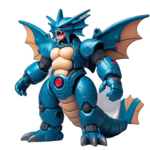 dragon, creature, robot, concept art, 3d render, blue, image, depicts transparent PNG cut-out