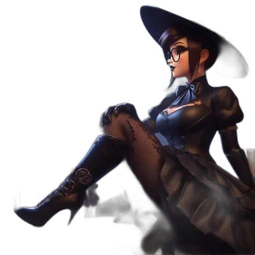 staff, dress, hat, weapon, concept art, fantasy art, pixel art, 3d render transparent PNG cut-out