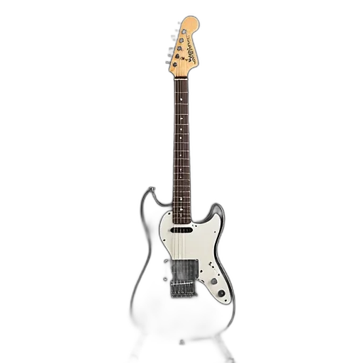 weapon, black, electric, guitar, glossy, finish, displayed, against transparent PNG cut-out