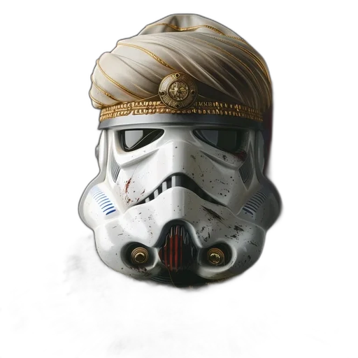 mask, hat, face, weapon, concept art, fantasy art, photorealistic, watercolor transparent PNG cut-out