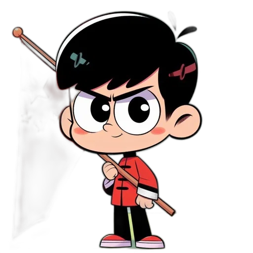 staff, weapon, jacket, sword, cartoon, anime, concept art, comic book art transparent PNG cut-out