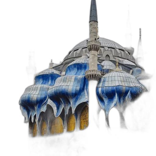 building, concept art, watercolor, fantasy art, photorealistic, fog, snow, rain transparent PNG cut-out