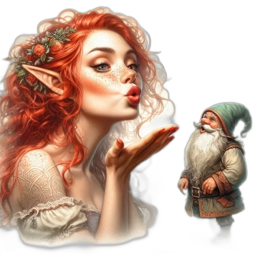 face, fantasy art, concept art, photorealistic, pixel art, fire, green, red transparent PNG cut-out