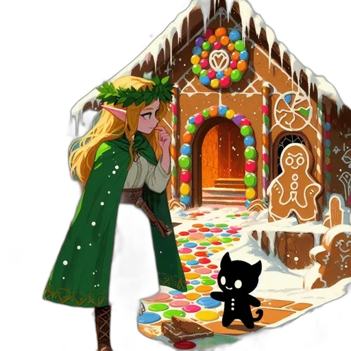 concept art, pixel art, fantasy art, cartoon, snow, city street, monochrome, dark transparent PNG cut-out