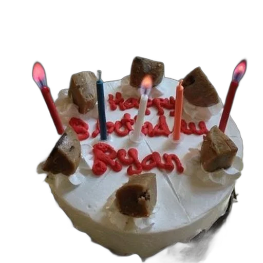 food, staff, 3d render, birthday, cake, name, ryan transparent PNG cut-out