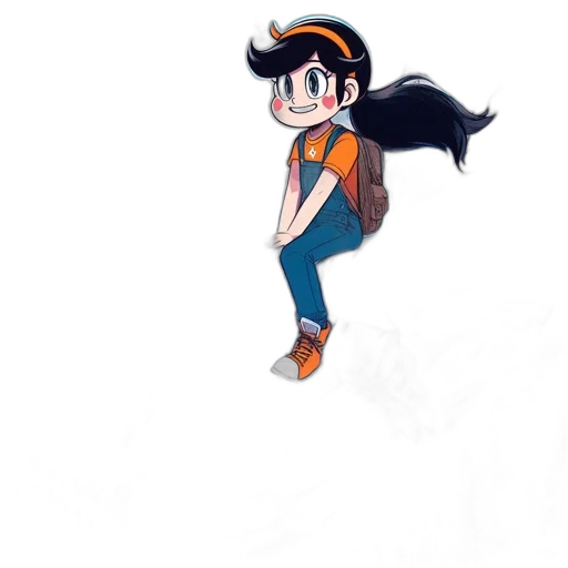 jacket, creature, staff, hair, concept art, cartoon, watercolor, pixel art transparent PNG cut-out