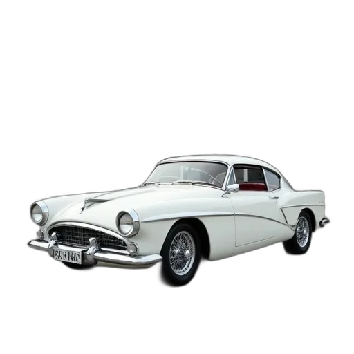 car, 3d render, photorealistic, concept art, white, vintage, classic, design transparent PNG cut-out