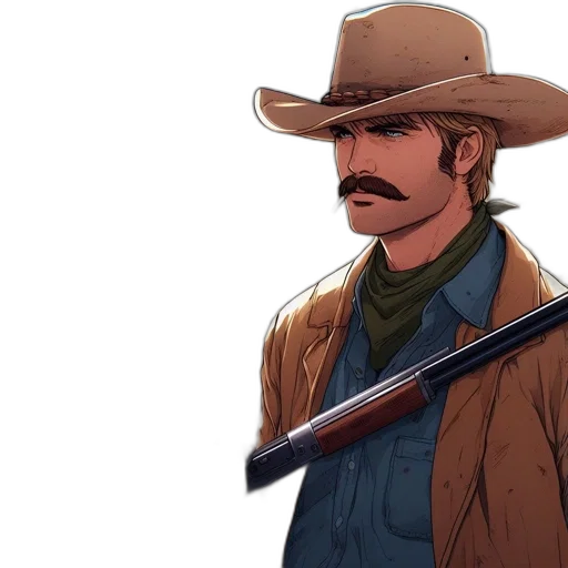 staff, hat, weapon, concept art, comic book art, pixel art, cartoon, arid transparent PNG cut-out