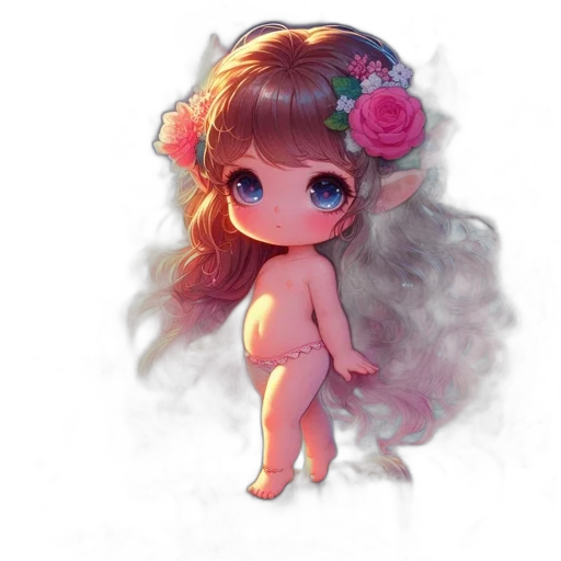 creature, dress, staff, crown, fantasy art, concept art, pixel art, photorealistic transparent PNG cut-out